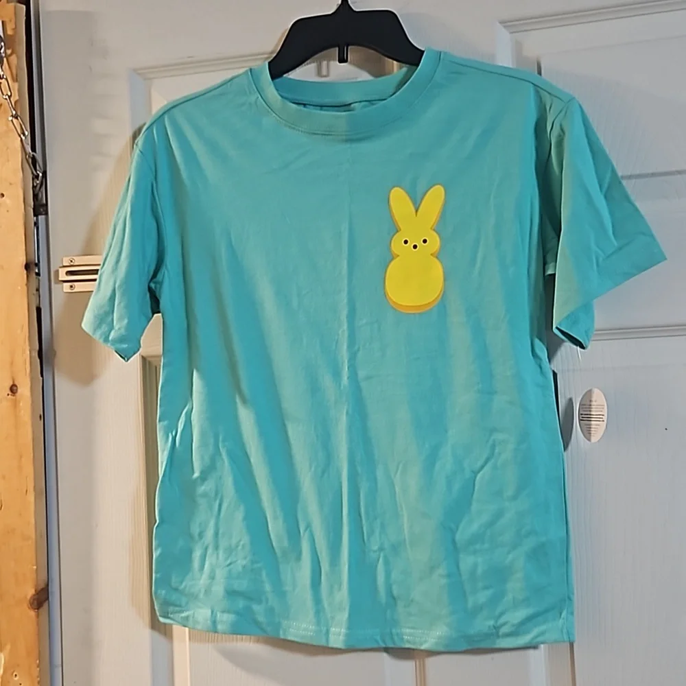 WHERE MY PEEPS AT? TEE: BLUE/GREEN: NEW WITH TAGS: SIZE 10/12